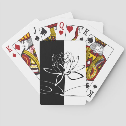 陰陽白黒ロータスブロッサム トランプ (裏面)