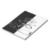 陰陽白黒ロータスブロッサム ノートパッド (回転)