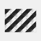 陰陽白黒ロータスブロッサム フリースブランケット (正面(横))