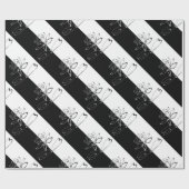 陰陽白黒ロータスブロッサム ラッピングペーパー (フラット)