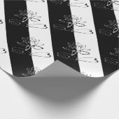 陰陽白黒ロータスブロッサム ラッピングペーパー (角)