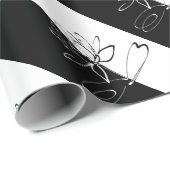 陰陽白黒ロータスブロッサム ラッピングペーパー (ロールコーナー)