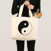 陰陽白黒記号 ラージトートバッグ (正面(商品))
