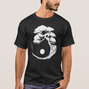 陰陽盆栽の木 日本の仏教禅 Tシャツ