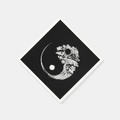 陰陽盆栽日本の仏禅 スタンダードカクテルナプキン (角)