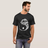 陰陽盆栽日本の仏禅 Tシャツ (正面フル)