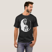 陰陽盆栽木 レトロ植物 ガーデン 仏教 Tシャツ (正面フル)