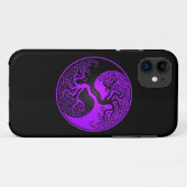 陰陽紫色および黒い生命の樹 Case-Mate iPhoneケース (裏面(横))