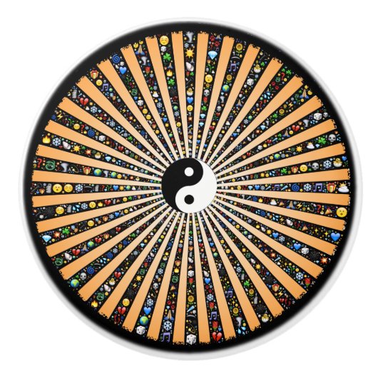 陰陽絵文字 セラミックノブ (正面)