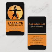 陰陽自然セラピーカイロプラクター垂直 名刺 (正面/裏面)