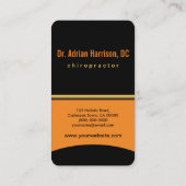 陰陽自然セラピーカイロプラクター垂直 名刺 (裏面)