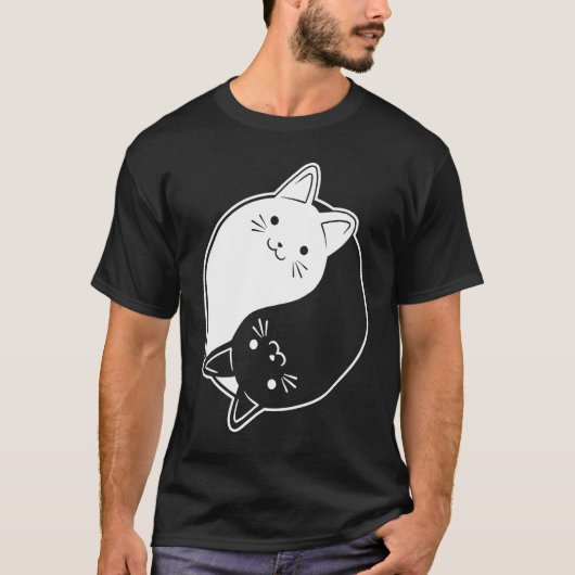 陰陽記号キャットキャット Tシャツ (正面)