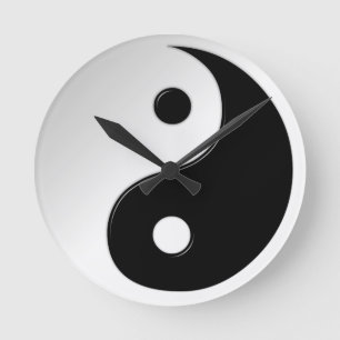 陰陽記号丸壁時計 ラウンド壁時計