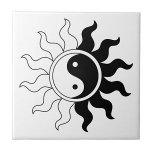 陰陽記号太陽 タイル