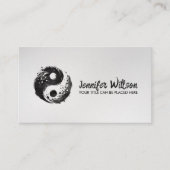 陰陽記号 – 抽象芸術インクフロー 名刺 (正面)