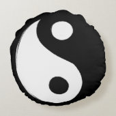 陰陽記号(濃色と淡色) ラウンドクッション (裏面)
