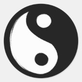 陰陽記号(濃色と淡色) ラウンドシール (正面)