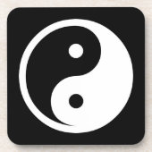陰陽記号 – 無地の tattooデザイン2 コースター (正面)