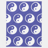 陰陽記号 – 無地の tattooデザイン2 フリースブランケット (正面)