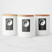 陰陽記号 – 無地の tattooデザイン2 フードラベル (ボトル)