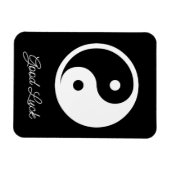 陰陽記号 – 無地の tattooデザイン2 マグネット (横)