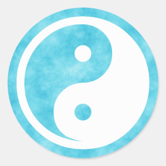 陰陽記号 – 無地の tattooデザイン2 ラウンドシール (正面)