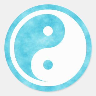 陰陽記号 – 無地の tattooデザイン2 ラウンドシール