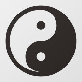 陰陽記号 – tattoo無地のデザイン ウィンドウサイン (シート)