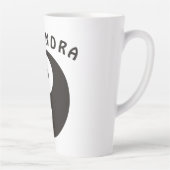 陰陽記号 – tattoo無地のデザイン カフェラテマグ (右)