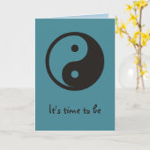 陰陽記号 – tattoo無地のデザイン カード (黄色い花)