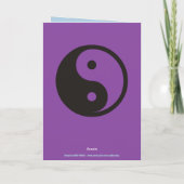 陰陽記号 – tattoo無地のデザイン カード (裏面)