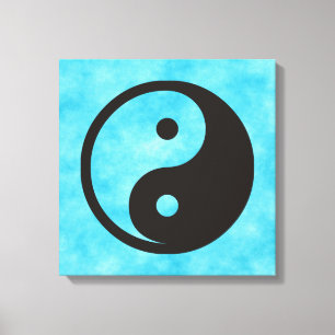 陰陽記号 – tattoo無地のデザイン キャンバスプリント