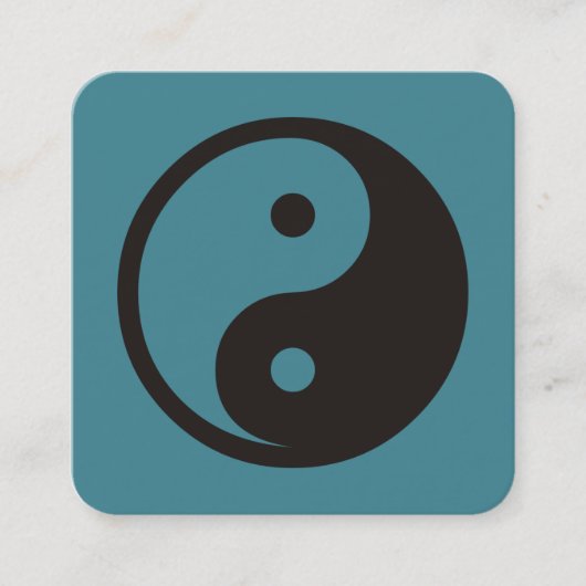 陰陽記号 – tattoo無地のデザイン スクエア名刺 (正面)