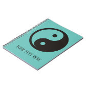 陰陽記号 – tattoo無地のデザイン ノートブック (左側)