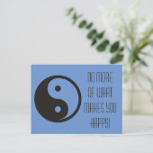 陰陽記号 – tattoo無地のデザイン ポストカード (スタンド正面)