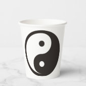 陰陽記号 – tattoo無地のデザイン 紙コップ (正面)