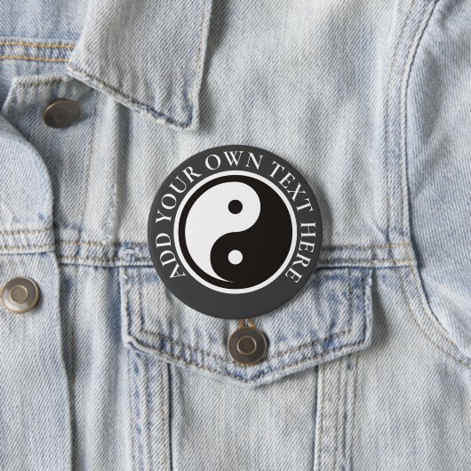 陰陽記号 – tattoo無地のデザイン 缶バッジ (インサイチュ)