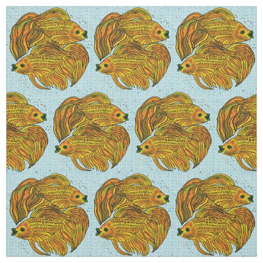 陰陽金魚 ファブリック (見本)