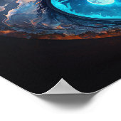 陰陽魔法デザインスピリチュアル風水 ポスター (角)