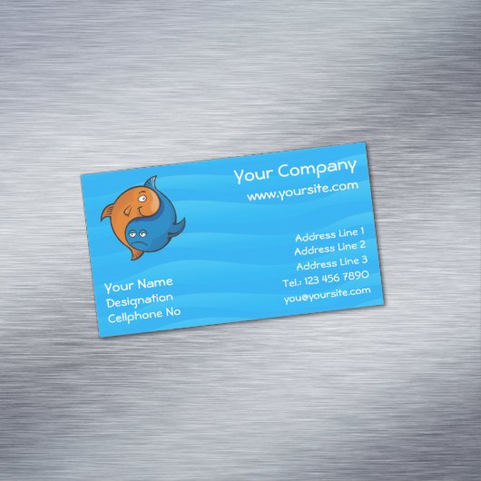 陰陽魚漫画の名刺マグネット マグネット名刺 (インサイチュ)