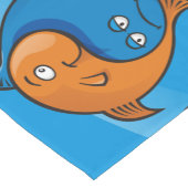 陰陽魚漫画 ショートテーブルランナー (コーナー)