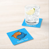 陰陽魚漫画 スクエアペーパーコースター (インサイチュ)