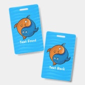 陰陽魚漫画 バッジ (正面＆裏面)