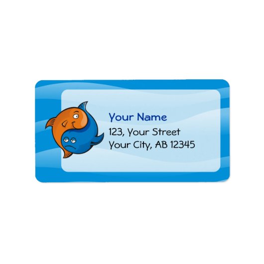 陰陽魚漫画 ラベル (正面)