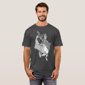 陰陽魚類コイ魚類プレミアム Tシャツ (正面フル)