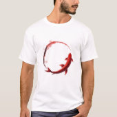 陰陽鯉魚バランスTシャツ Tシャツ (正面)