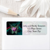 陰陽、エンジェルウィングスとハート ラベル (インサイチュ)