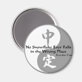 陰陽 – スノーフレークなし マグネット (正面/裏面)