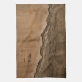 陰陽 ナポリの風景が描かれた2つの石壁 キッチンタオル (縦)
