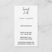 陰陽、ヒーリングアーツ 名刺 (裏面)